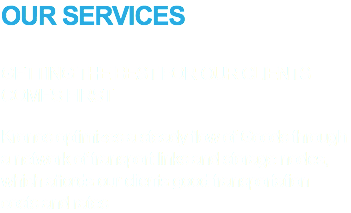OUR SERVICES GETTING THE BEST FOR OUR CLIENTS COMES FIRST Kronos optimizes a steady flow of Goods through a network of transport links and storage nodes, which affords our clients good transportation costs and rates